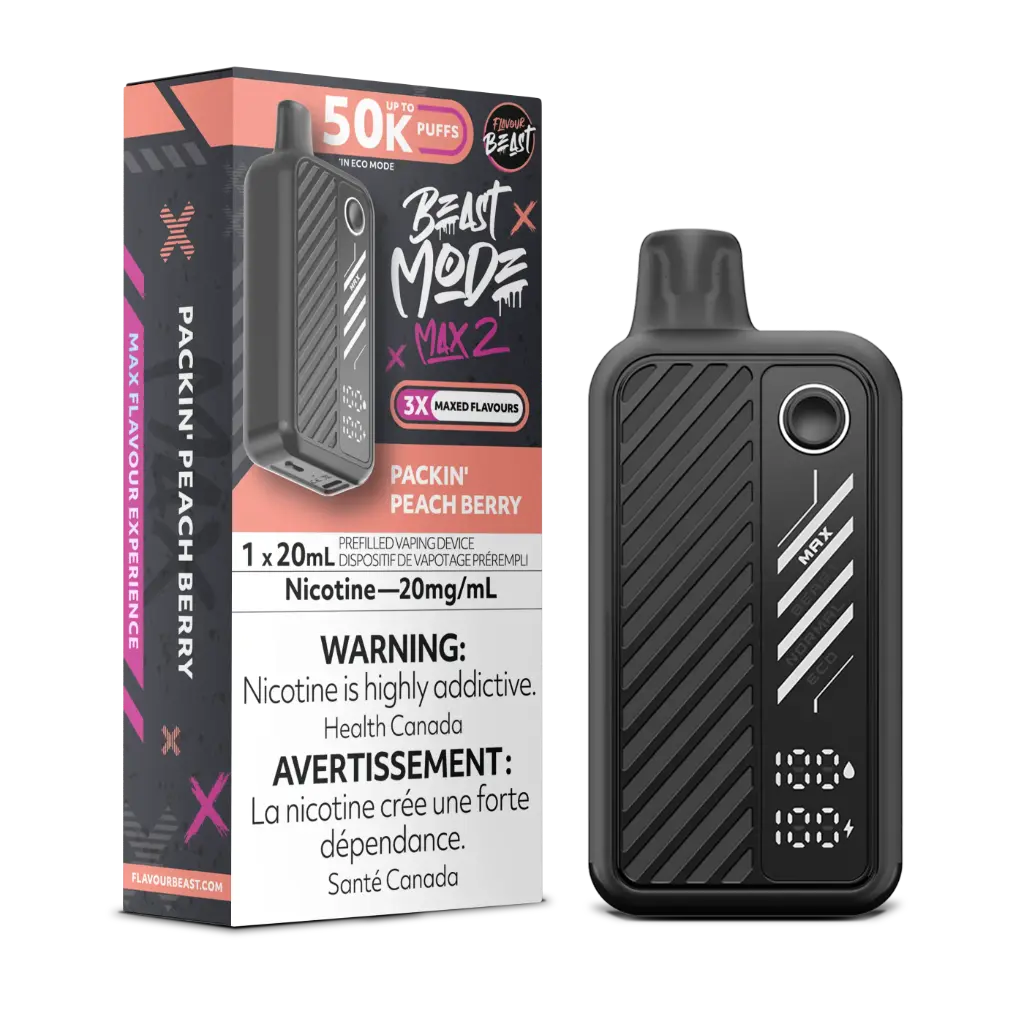 FLAVOUR BEAST BEAST MODE MAX 2 50K (20ML) - Packin' Peach Berry