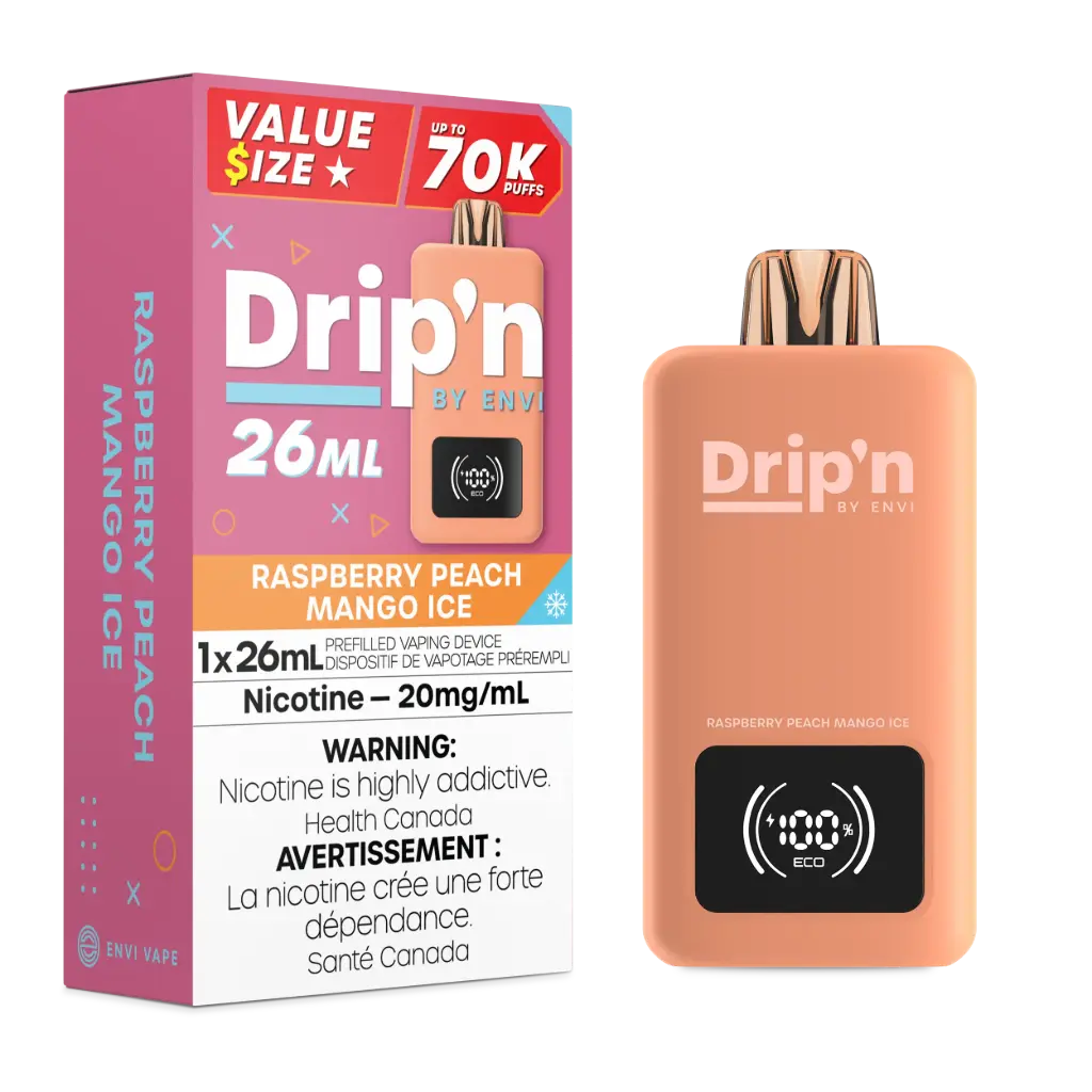 DRIP'N 70K (26ML) - Raspberry Peach Mango Ice