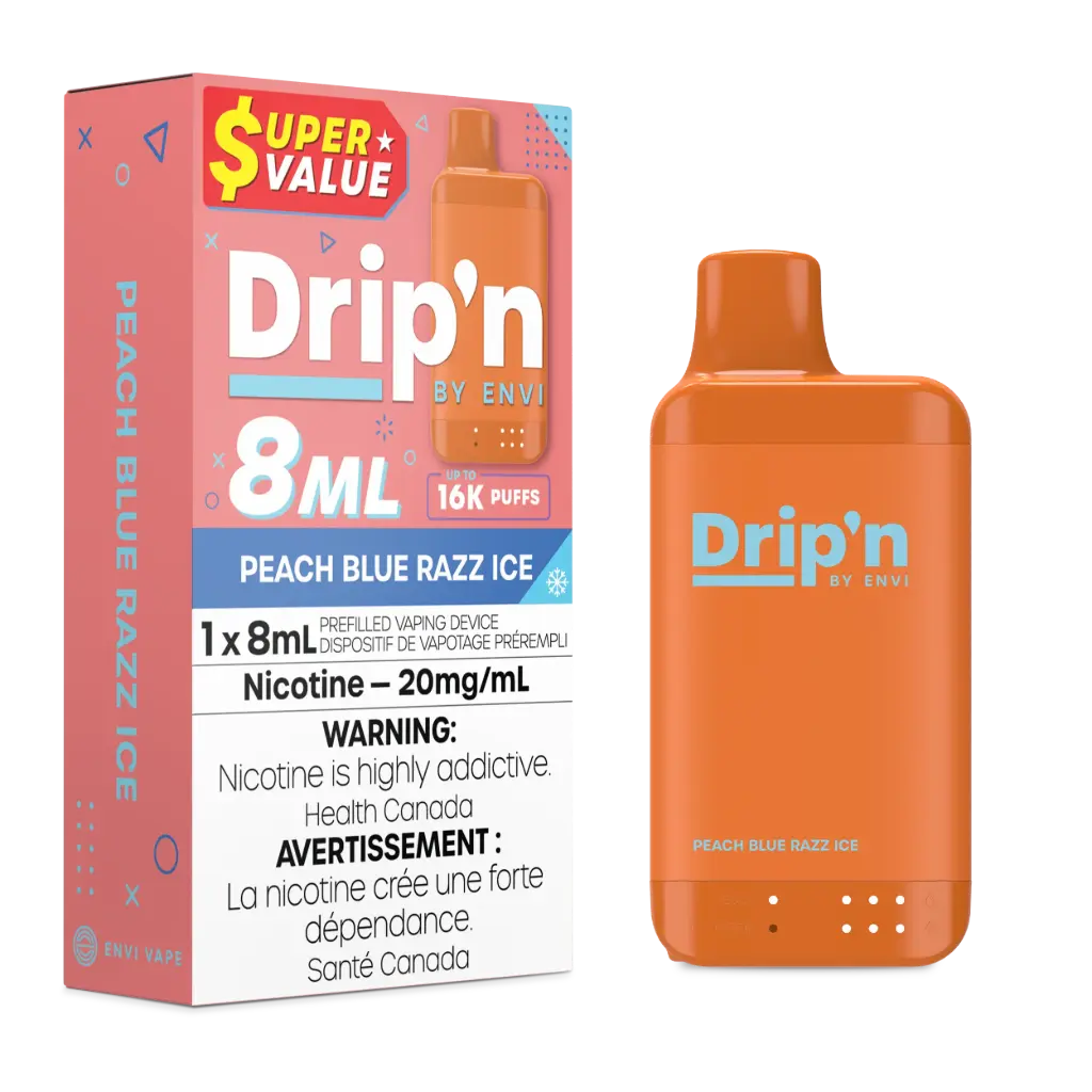 DRIP'N 16K (8 ML) - Peach Blue Razz Ice