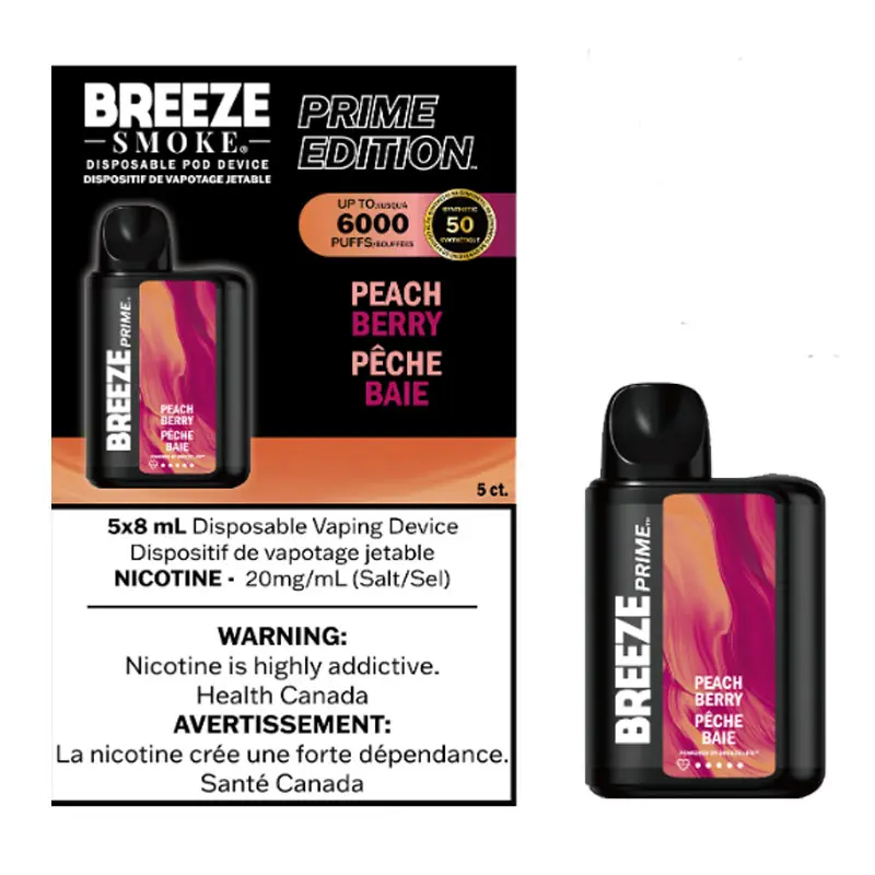 BREEZE PRIME S50 6000 (8ML) - PEACH BERRY
