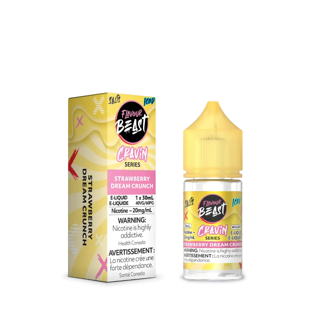 Flavour Beast Cravin E-Liquid- 30ML - Strawberry Dream Crunch (ICED)
