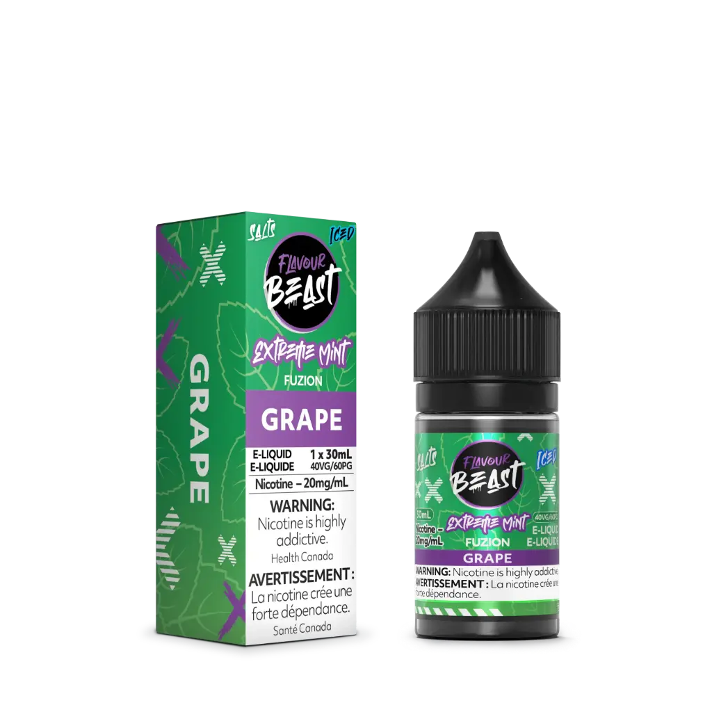 Flavour Beast Fuzion E-Liquid- 30ML - Extreme Mint Fuzion Grape ICED