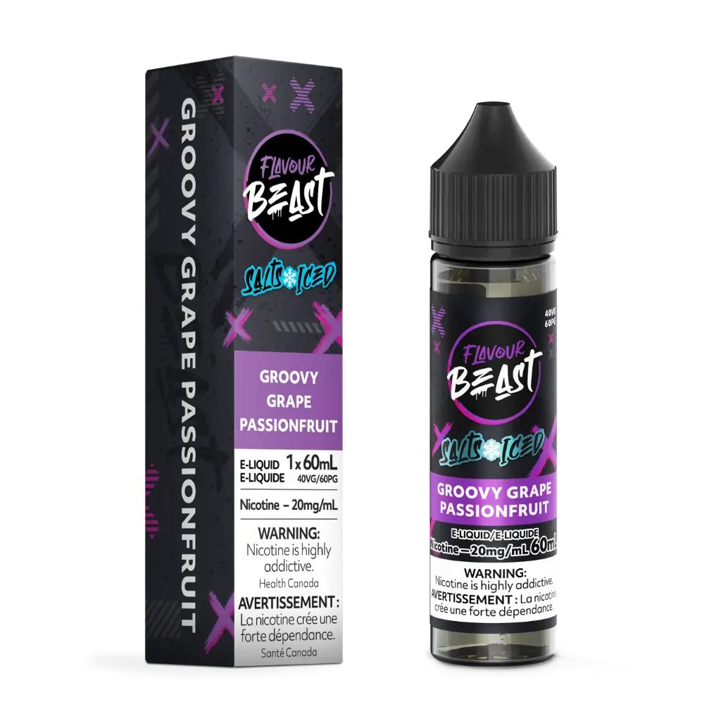 Flavour Beast E-Liquid- 60ML - Groovy Grape Passionfruit (ICED)