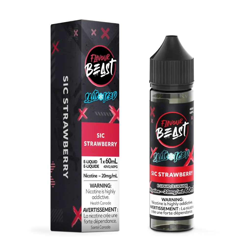Flavour Beast E-Liquid- 60ML - Sic Strawberry (ICED)