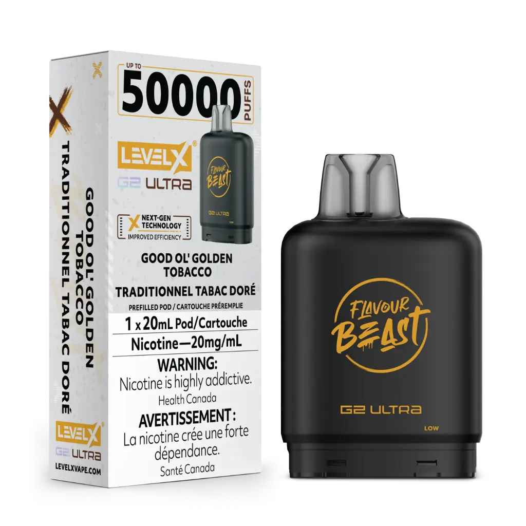 Flavour Beast G2 Ultra 50K POD (20ML) - Good Ol' Golden Tobacco